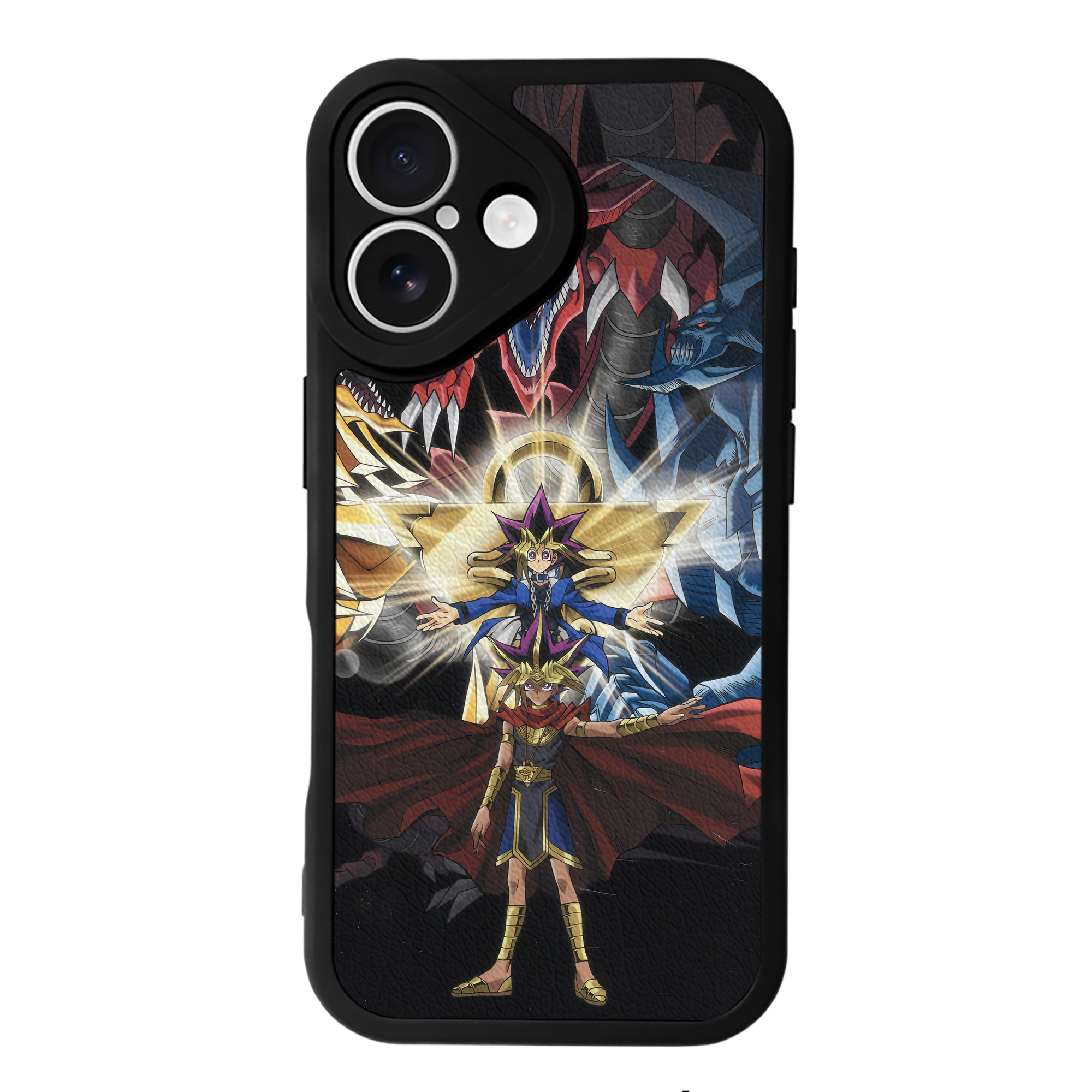 （画像用） 遊☆戯☆王 Yu-Gi-Oh! 【iPhone 16シリーズ対応】シリコンスマホケース（レザー調） 材質：シリコン